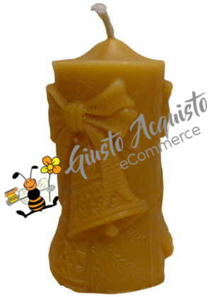Candela con campane in cera d'api