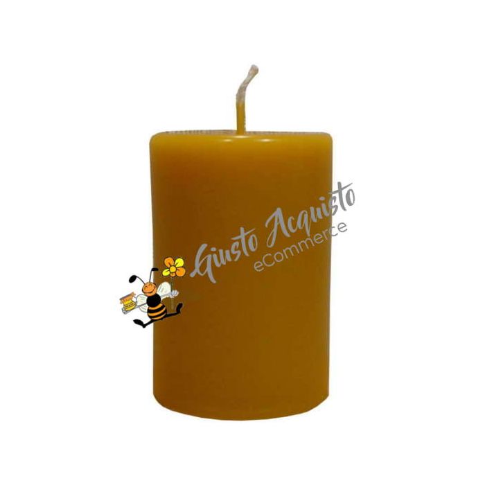 Candela cero cilindro in cera d'api