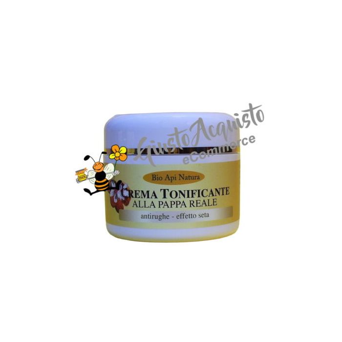 Crema viso tonificante alla pappa reale e olio di mandorle Bioapinatura