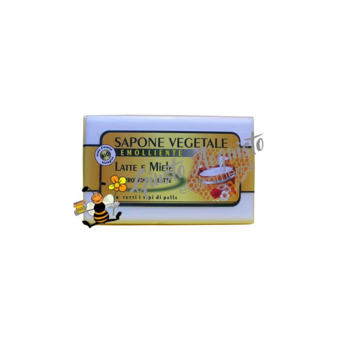 Sapone emolliente latte e miele Bioapinatura