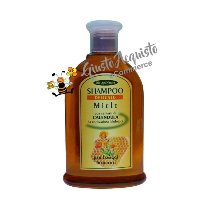 Shampoo delicato miele e calendula Bioapinatura.