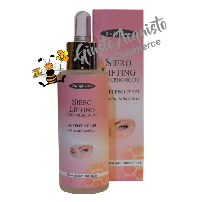 Siero lifting contorno occhi al veleno d'api Bioapinatura con acido jaluronico 15ml.