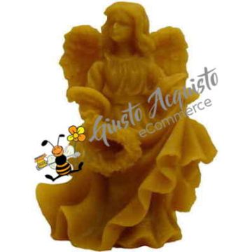 Angelo con corona in cera d'api