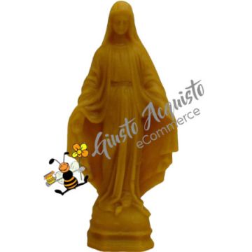 Madonna con bambino (con cordino per appendere a muro) in pura cera d'api
