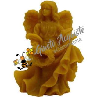 Angelo con corona in cera d'api