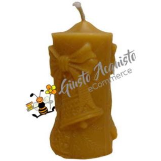 Candela con campane in cera d'api