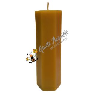 Candela cero cilindro in cera d'api