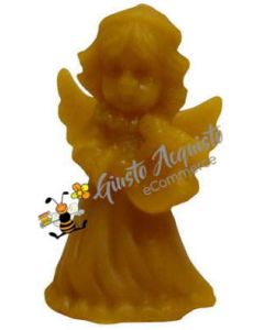 Angelo con arpa in cera d'api