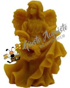 Angelo con corona in cera d'api