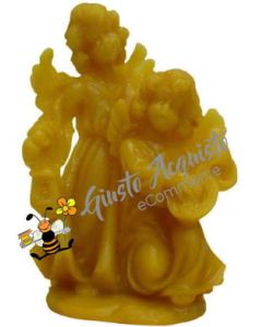 Angioletti con lanterna e mandolino in cera d'api