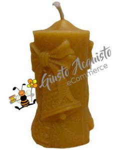 Candela con campane in cera d'api